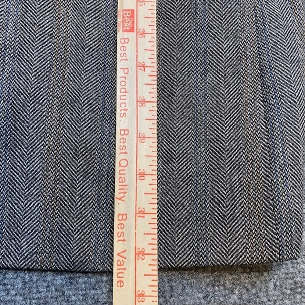 WALL STREET Collection All Wool Herringbone Tweed Suit Blazer Jackets 46 R USA